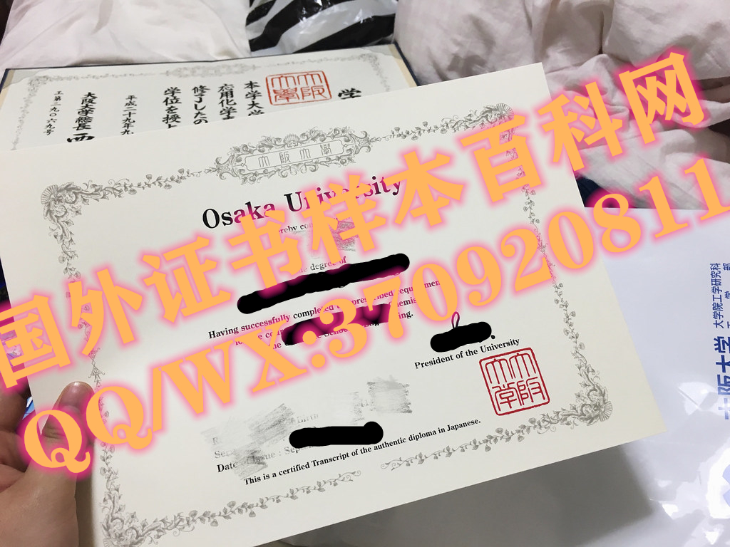 日本大阪大学毕业证样本