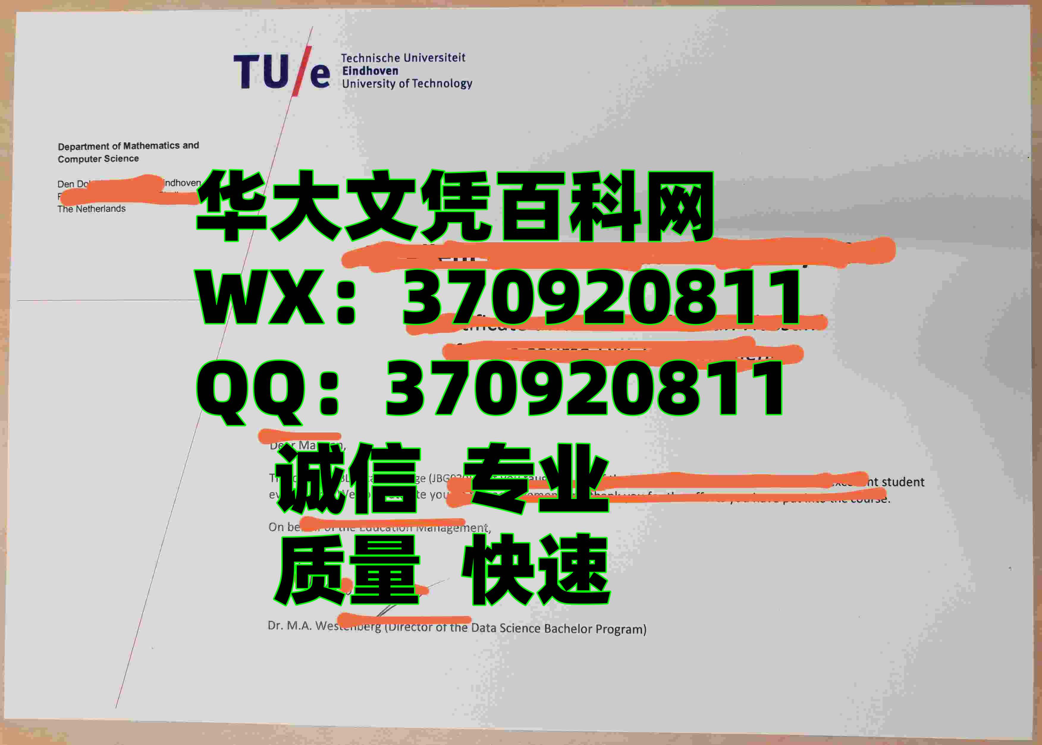 最新荷兰埃因霍芬理工大学毕业证展示案例
